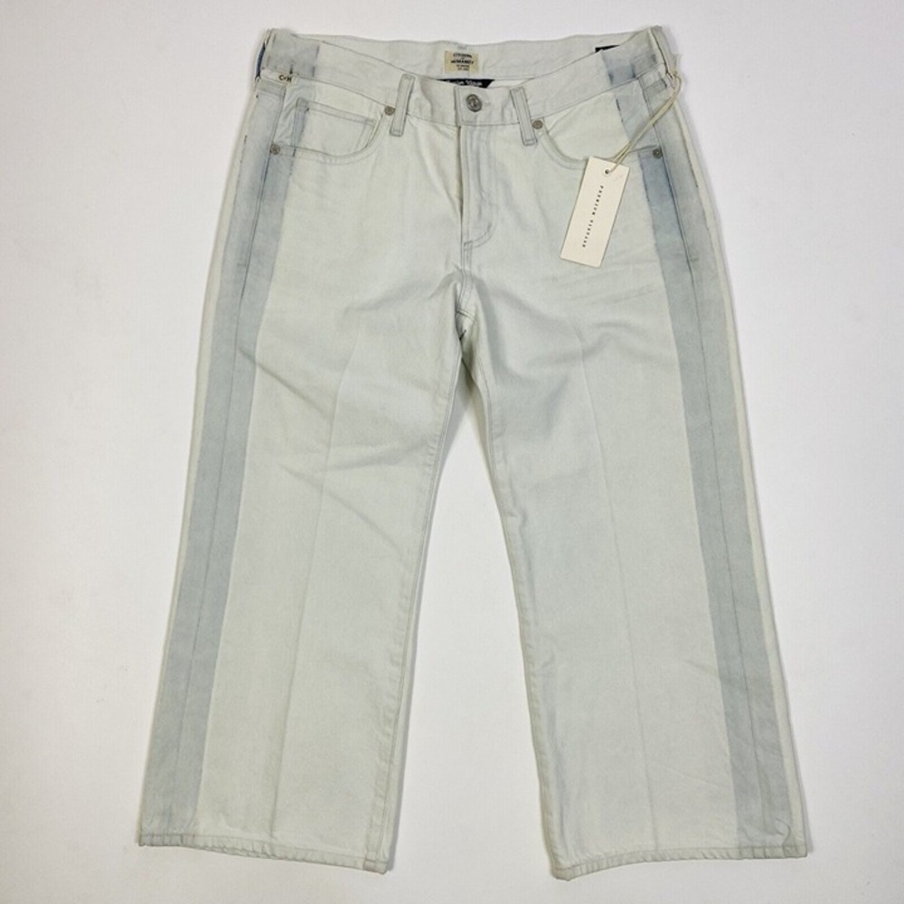NWT Citizens of Humanity Studio Luna Low Rise Straight Crop Womens Blue Jeans 28